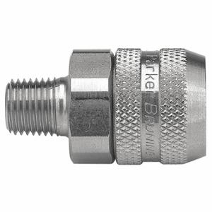 PARKER FS-251-4MP-E5 Hydraulic Quick Connect Hose Coupling, 1/4 Inch Coupling Size, 316 Stainless Steel, Male | CT7GCZ 55KV47