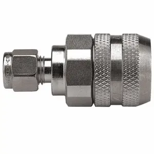 PARKER FS-251-4MZ Hydraulic Quick Connect Hose Coupling, 1/4 Inch Coupling Size, 316 Stainless Steel | CT7GCG 55KV48