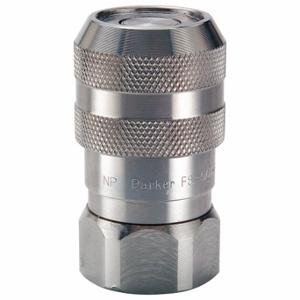 PARKER FS-752-12FP-E5 Hydraulic Quick Connect Hose Coupling, 3/4 Inch Coupling Size, 316 Stainless Steel | CT7GDF 55KV83