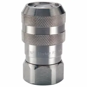 PARKER FS-501-8FP-SL-E5 Hydraulic Quick Connect Hose Coupling, 1/2 Inch Coupling Size, 316 Stainless Steel | CT7GEJ 55KV73