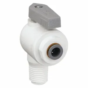 PARKER LFPP4VME4 Ball Valve, 1/4 Inch Outside Diameter, Polypropylene, 90 Deg Elbow | AE6QNF 5UMZ3