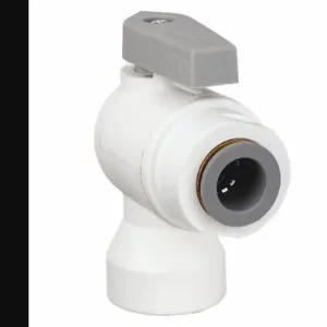 PARKER LFPP6VFE4 Ball Valve, 3/8 Inch Outside Diameter, Polypropylene, 90 Deg Elbow | AE6QNN 5UNA1