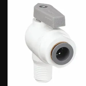 PARKER LFPP6VME4 Ball Valve, 3/8 Inch Outside Diameter, Polypropylene, 90 Deg Elbow | AE6QNJ 5UMZ6