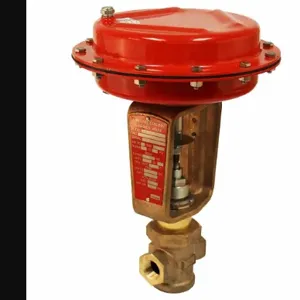 PARKER M314-2201 Pneumatic Globe Control Valve, 2 Ports, Bronze, 1/2 Inch Size Pipe Size, FNPT, 8 to 20 psi | CT7JNQ 426J43