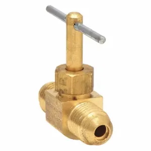 PARKER NV102F-4 Needle Valve, 1/4 Inch Outside Diameter, In Line, Brass | AF7LGD 21VL48