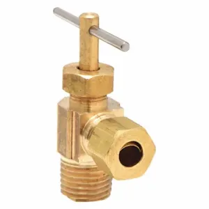 PARKER NV104C-4-4 Needle Valve, 1/4 Inch Outside Diameter, 90 Deg Elbow, Brass, Compression | AF7LGG 21VL53