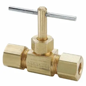 PARKER NV105C-4 Needle Valve, 1/4 Inch Outside Diameter, In Line, Brass, Compress-Align | AF7LGJ 21VL55