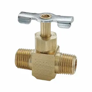 PARKER NV107P-2 Needle Valve, Brass, Male Pipe, In Line | AF7LGP 21VL60