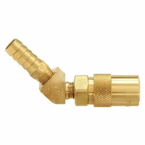 PARKER PC328 Quick Coupling, 3/8 Inch Size, 45 Deg, Mold Coolant, Hose barb | AG6UBN 48C209