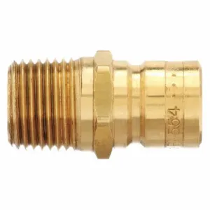 PARKER PN554 Nipple, 1/2 Inch Body Size, 1/2 -14 Inch Thread Size, Brass | AG6UDB 48C246