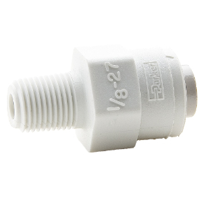 PARKER PP4MC6 Push to Connect Fitting, Plastic, Polypropylene | BT7XBE