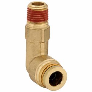 PARKER QVS169PTCNSL-6-4 Male Elbow, Brass, Push-to-Connect x MNPT, 3/8 Inch Size Tube OD, 1/4 Inch Size Pipe Size | CT7HLV 466J80