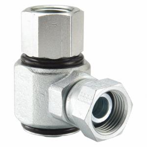 PARKER S2207-4-4 Hydraulic Swivel Fitting, Zinc-Plated Steel, 1/4 Inch Female NPSM Inlet | CT7FMT 53VC56