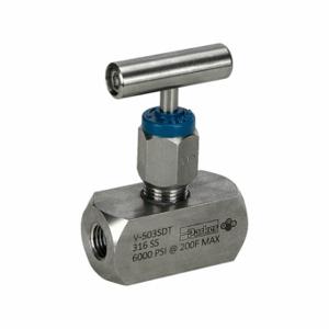PARKER V-503SDT Needle Valve, Straight Fitting, 316 Stainless Steel, 1/4 Inch Pipe Size, Fnpt X Fnpt | CT7HQE 803DZ2