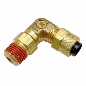 PARKER VS169PS-4-2 Brass Compression Fitting, Brass, Compression x MNPT, 1/8 Inch Pipe Size | CT7DRB 791AM4