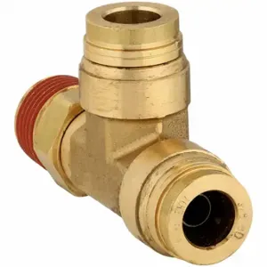 PARKER VS171PTC-4-4 Brass DOT Push-to-Connect Fitting, Brass, Push-to-Connect x Push-to-Connect x MNPT | CT7EXL 791CR6