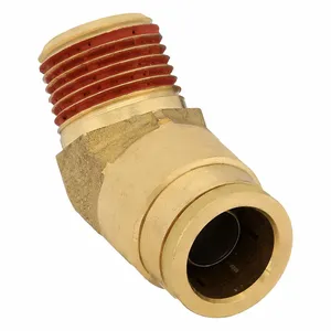 PARKER VS179PTCNS-10-8 Brass DOT Push-to-Connect Fitting, Brass, Push-to-Connect x MNPT | CT7EUD 791CT6