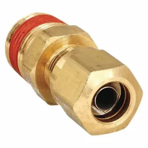 PARKER VS68NTA-6-6 Air Brake Fitting, 3/8 Inch Outside Diameter, Brass | AA3BAX 11G266