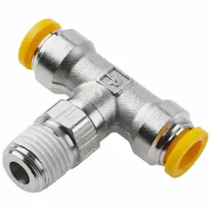 PARKER W172PLP-8M-6R Metric Metal Push-to-Connect Fitting, Nickel Plated Brass | CT7JJD 791CE7