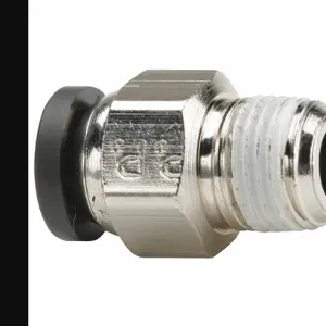 PARKER W68PW-8-4 Male Connector, Nickel Plated Brass, Push-to-Connect x MNPTF, 1/2 Inch Size Tube OD | CT7HJQ 56FP52