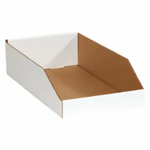 PARTNERS BRAND BINEB1810 Bins, Open Top, 10x18x4x1/2 Inch Size, White, 25 PK | CT7LMX 51CJ80