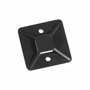 PARTNERS BRAND CTM15B Cable Tie Mounts, 1-1/2x1 1/2 Inch, PK 100 | CT7LPP 50KZ31