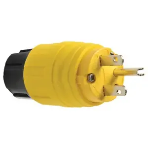 PASS AND SEYMOUR 14W-49 Straight Blade Plug,15A, 250V | CH4KRB