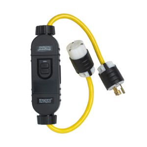 PASS AND SEYMOUR 1594-TL2A Tragbares Inline-GFCI-Kabel, 2 Fuß langes Kabel Turnlok, 15 A, 125 V, Auto-Reset | CH4EJD