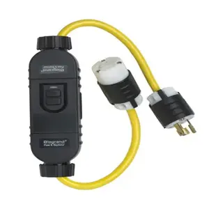 PASS AND SEYMOUR 1594-TL2A In Line Portable GFCI Cord, 2 Feet Length Cord Turnlok, 15A, 125V, Auto Reset | CH4EJD