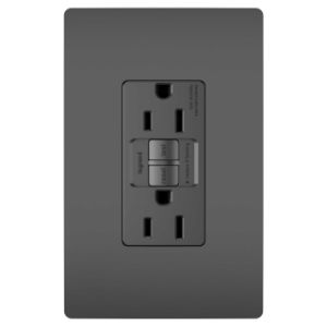 PASS AND SEYMOUR 1597-BK GFCI Receptacle, 15A, 125V | CH4JEK