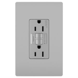 PASS AND SEYMOUR 1597-GRY GFCI Receptacle, 15A, 125V | CH4JEJ