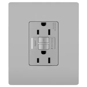 PASS AND SEYMOUR 1597-GRY GFCI Receptacle, 15A, 125V | CH4JEJ