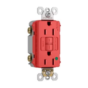 PASS AND SEYMOUR 1597-HGRED GFCI Receptacle, Hospital Grade, 15A, 125V, Red | CH4DYW