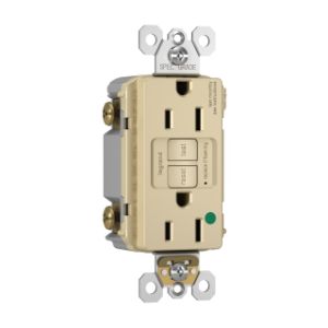 PASS AND SEYMOUR 1597-HGTRI GFCI Receptacle, Hospital Grade, Tamper Resistant, 15A, 125V, Ivory | CH4EAD