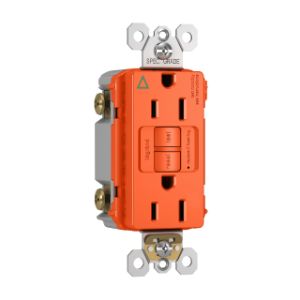 PASS AND SEYMOUR 1597-IGTRO GFCI Receptacle, Tamper Resistant, Isolated Ground, 15A, Orange | CH4KDG
