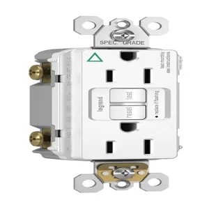 PASS AND SEYMOUR 1597-IGTRW GFCI Receptacle, Tamper Resistant, Isolated Ground, 15A, White | CH4KDH