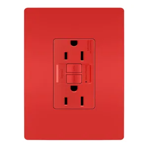 PASS AND SEYMOUR 1597-RED GFCI Receptacle, 15A, 125V | CH4JEH