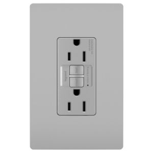 PASS AND SEYMOUR 1597-TRNAGRY GFCI Receptacle, Tamper Resistant, 15A, 125V | CH4JEZ