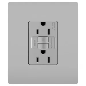 PASS AND SEYMOUR 1597-TRNAGRY GFCI Receptacle, Tamper Resistant, 15A, 125V | CH4JEZ