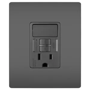 PASS AND SEYMOUR 1597SWTTRBKCCD4 GFCI Receptacle, Tamper Resistant, Single Pole Switch | CH4JDC