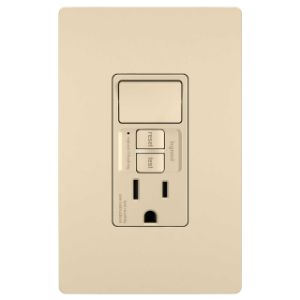 PASS AND SEYMOUR 1597SWTTRICCD4 GFCI Receptacle, Tamper Resistant, Single Pole Switch | CH4JDB