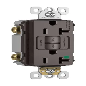 PASS AND SEYMOUR 2097-HG GFCI Receptacle, Hospital Grade, 20A, 125V, Brown | CH4DYZ