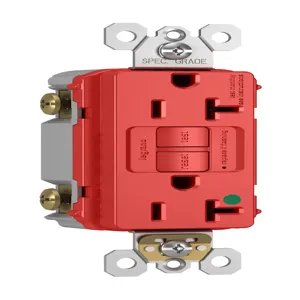 PASS AND SEYMOUR 2097-HGNARED GFCI Receptacle, Hospital Grade, 20A, 125V, Red | CH4FBC