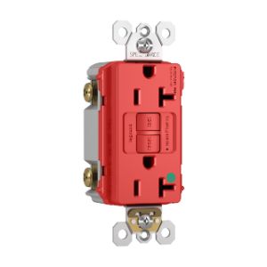 PASS AND SEYMOUR 2097-HGTRRED GFCI Receptacle, Hospital Grade, Tamper Resistant, 20A, 125V, Red | CH4EAN