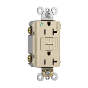 PASS AND SEYMOUR 2097-IGTRLA GFCI Receptacle, Tamper Resistant, Isolated Ground, 20A, Light Almond | CH4KDL