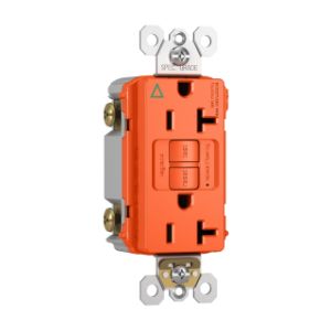 PASS AND SEYMOUR 2097-IGTRO GFCI Receptacle, Tamper Resistant, Isolated Ground, 20A, Orange | CH4KDM