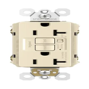 PASS AND SEYMOUR 2097-TRALA GFCI Receptacle, Tamper Resistant, 20A, Light Almond | CH4KDC