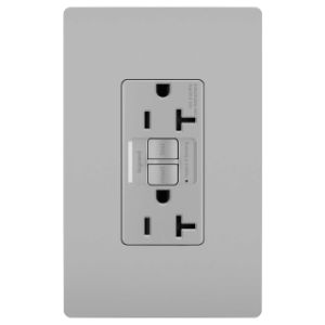 PASS AND SEYMOUR 2097-TRNAGRY GFCI Receptacle, Tamper Resistant, 20A, 125V | CH4JGR