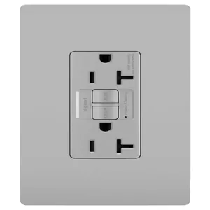 PASS AND SEYMOUR 2097-TRNAGRY GFCI Receptacle, Tamper Resistant, 20A, 125V | CH4JGR