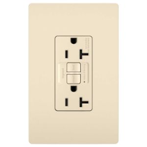 PASS AND SEYMOUR 2097-TRRLA GFCI Receptacle, Tamper Resistant, 20A, Light Almond | CH4JLP